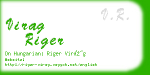 virag riger business card